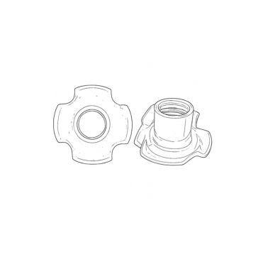 NUT TEE 1/4-20 ZINC PLATED FINISH