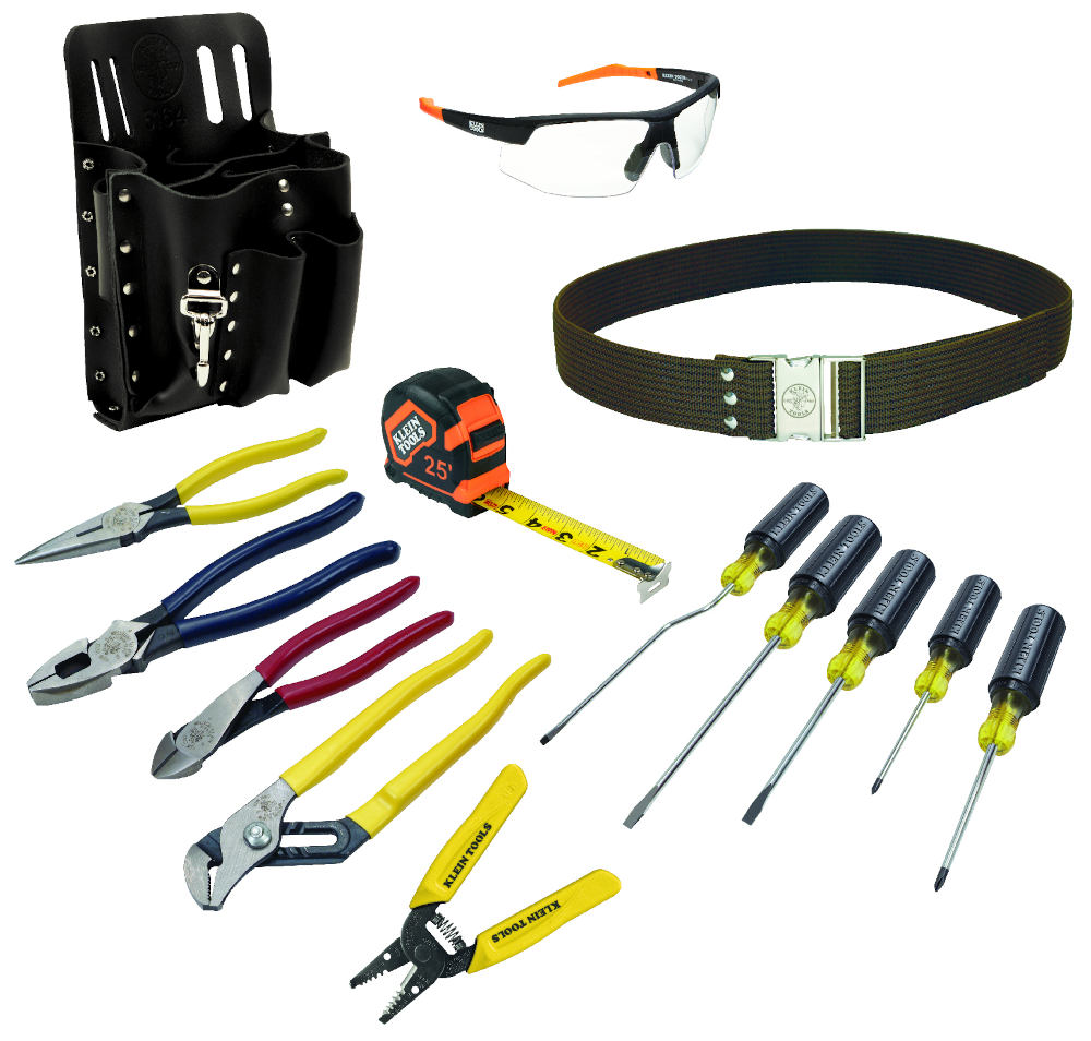 TOOL SET ELECTRICIANS 14PC LEATHER POUCH