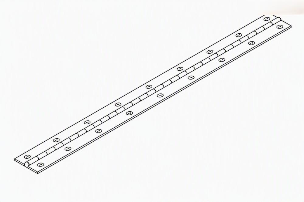 HINGE PIANO 2IN X 6FT ZINC PLATED