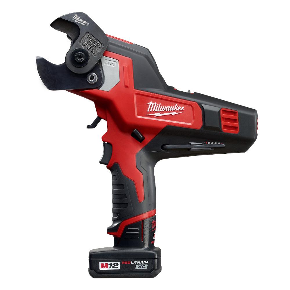 Milwaukee, Milwaukee Tool, Tool, Red, Cordless, Battery, Drill, Driver, M12, V12, 12V, volt, redlithium, lithium-ion, lithium, li-ion, cable, cutter, cablecutter, 2472