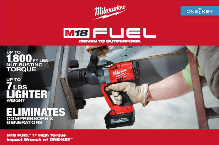 M18 FUEL 1in. High Torque Impact Wrench specifications